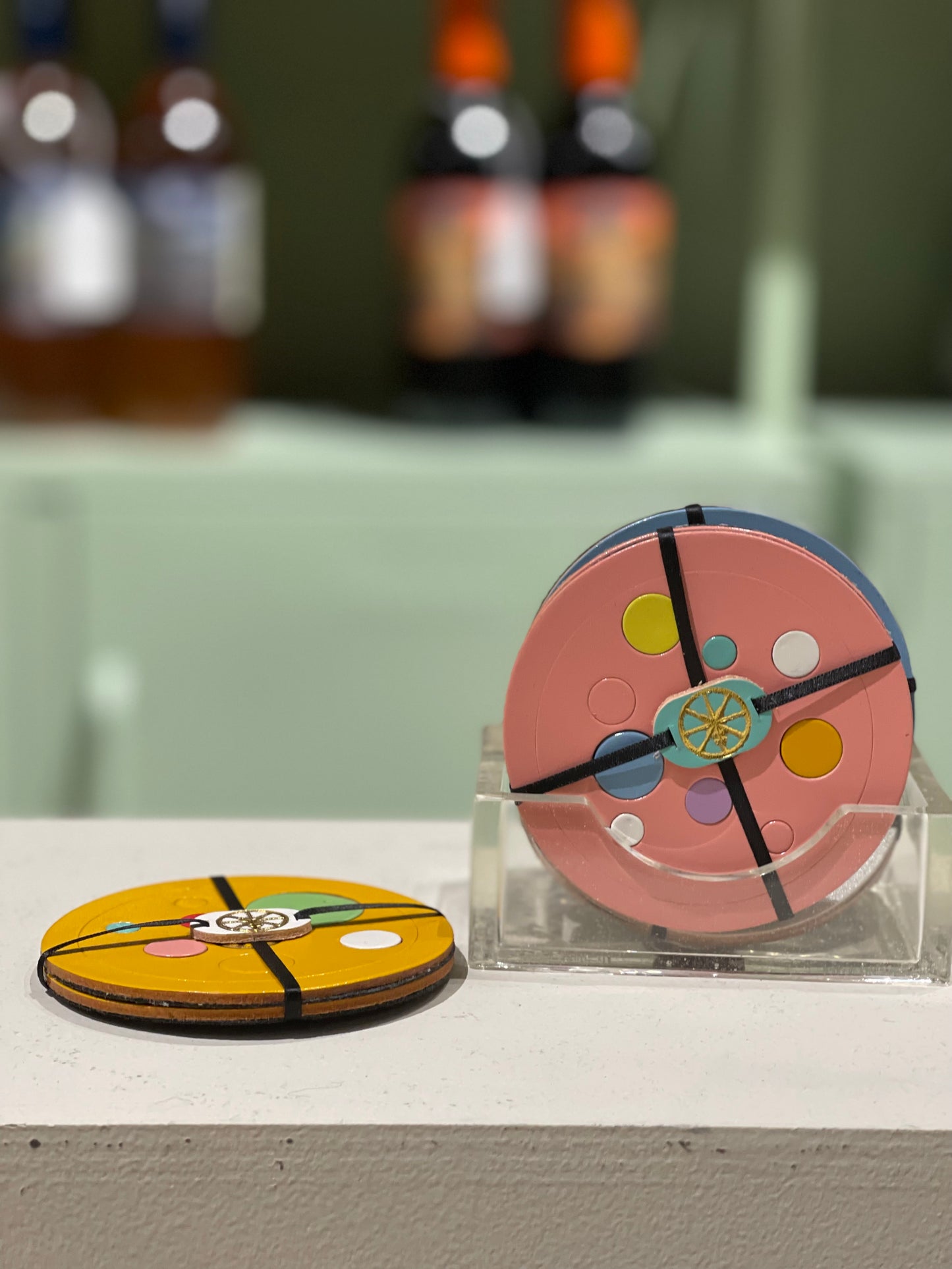 Tykhe Leather Coasters (set of 2)