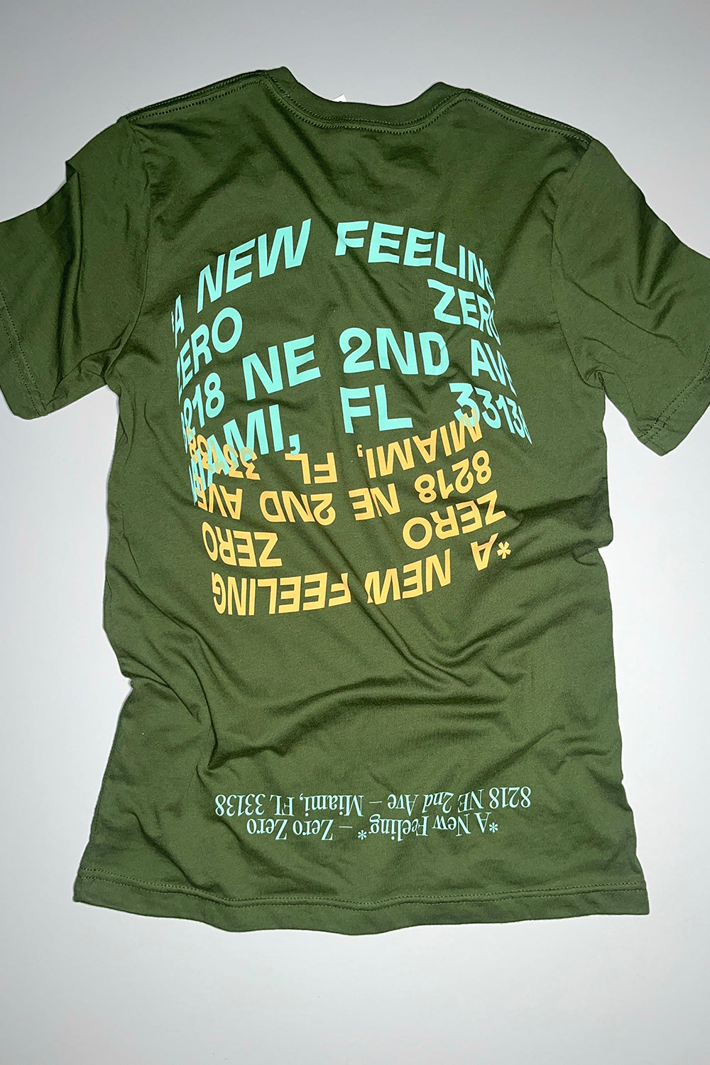 Zero Zero New Feeling T Shirt ARMY GREEN