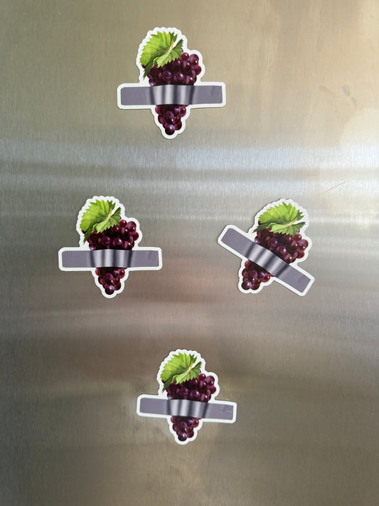 Shitty Wine Memes Grape Logo Magnet